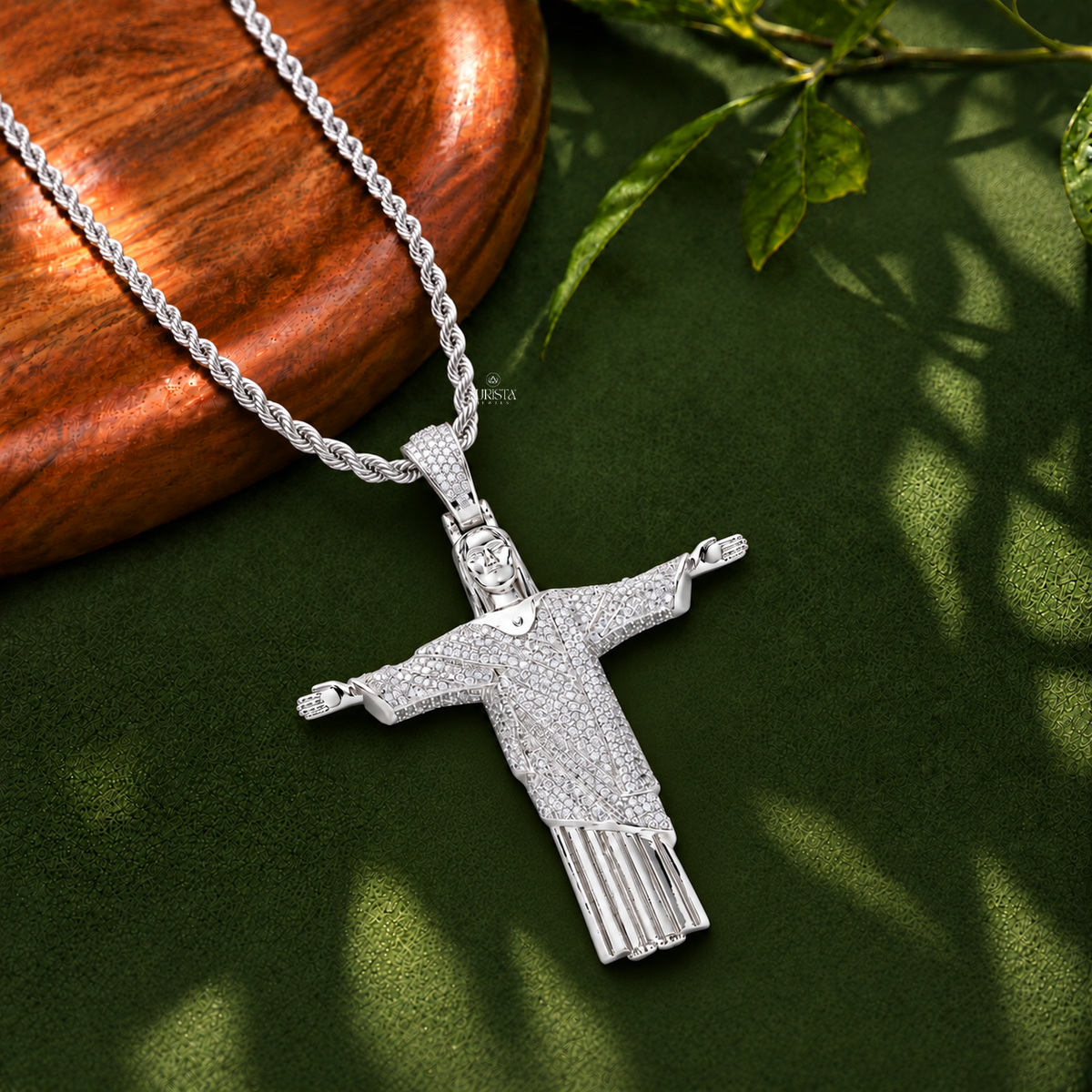 Jesus Christ Pendant Moissanite in Diamond Silver Hip Hop Fine Jewelry Charm