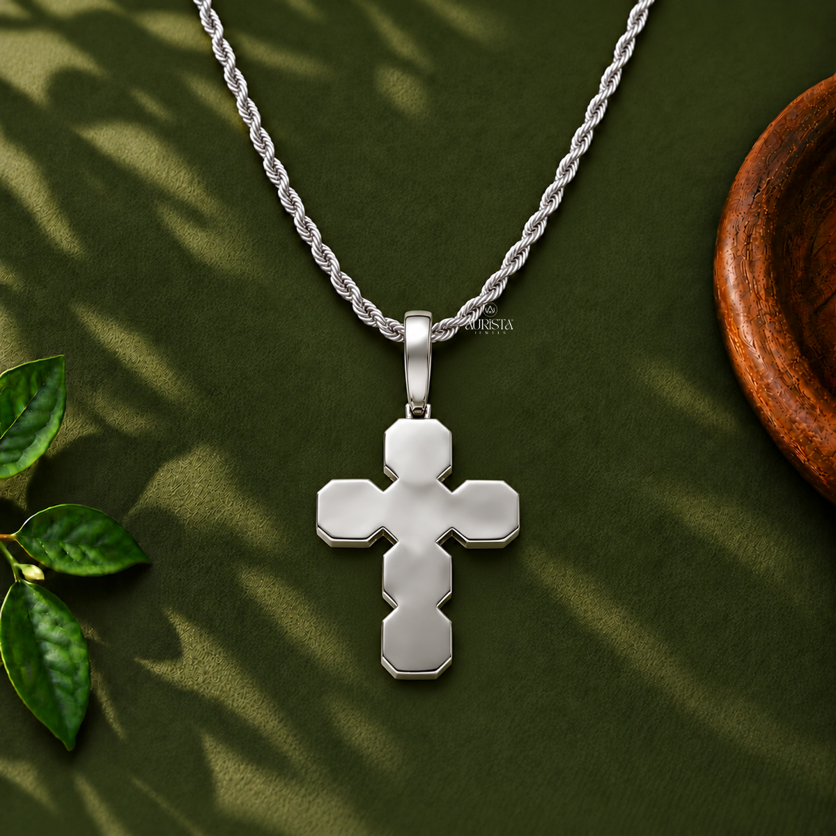 Iced Out Cluster Cross Pendant Moissanite in Diamond Luxury Necklace Charm