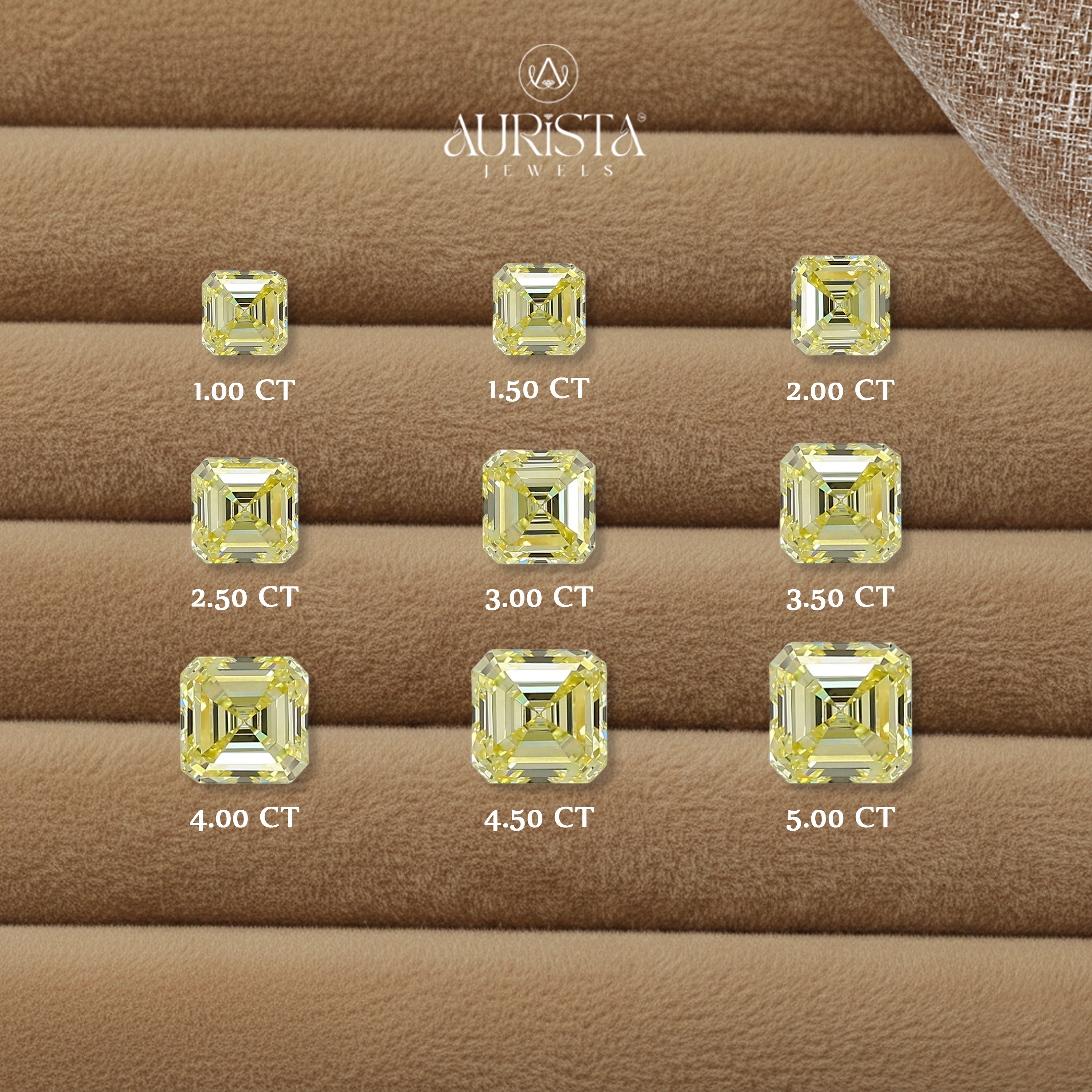 IGI Certified 1.00-5.00 CT Asscher Shape Lab Diamond for Jewelry