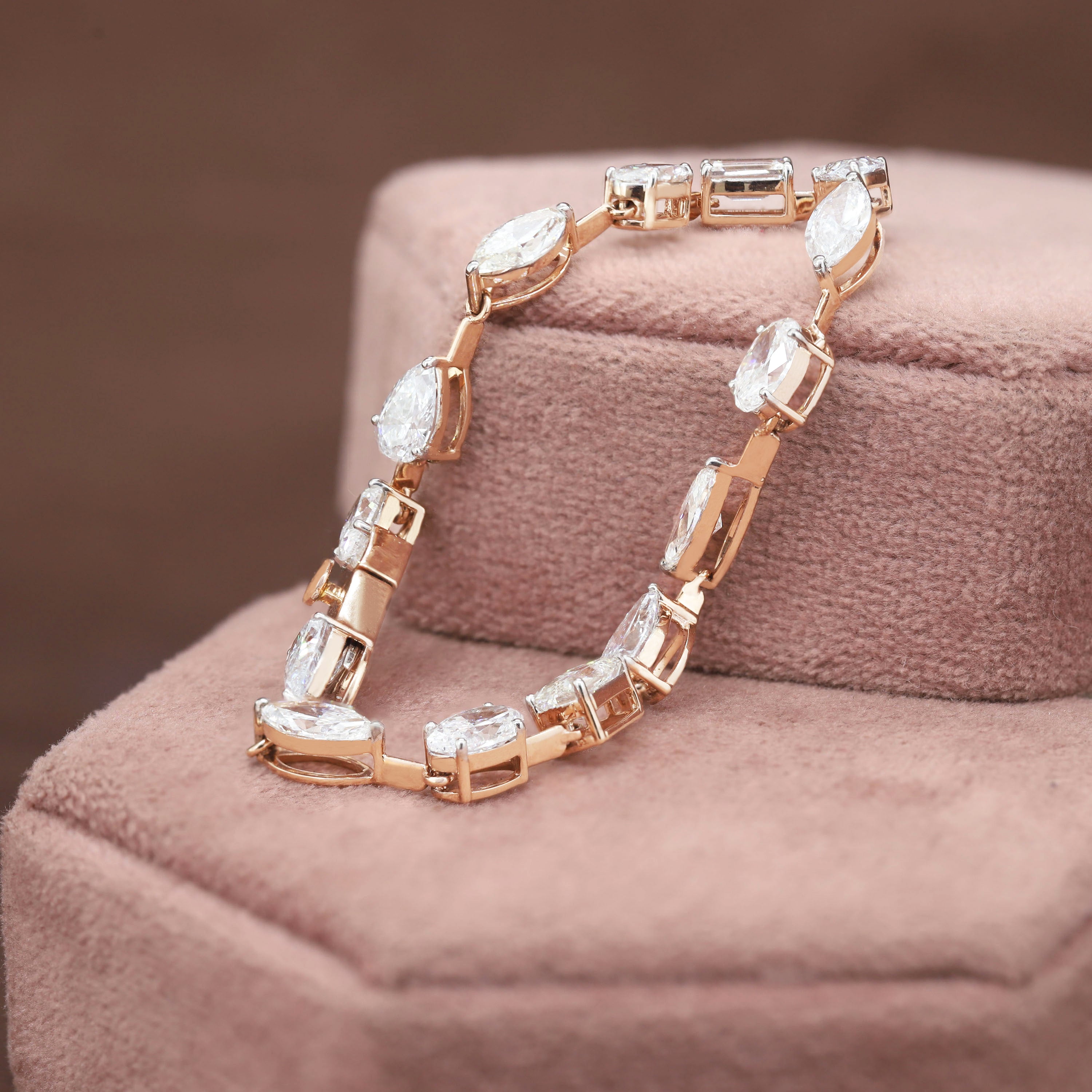 Forever Linked – Rose Gold Diamond Link Bracelet