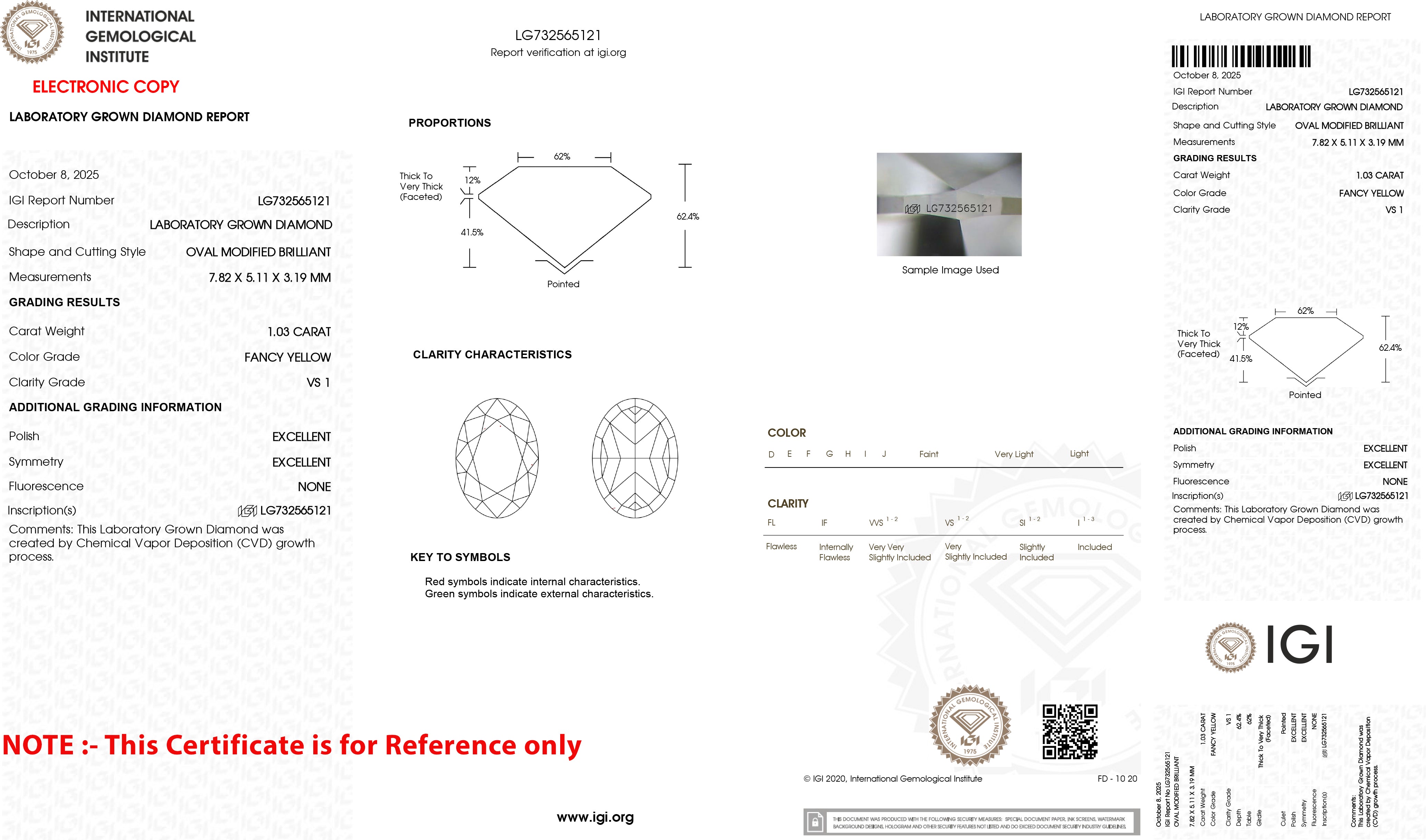 IGI Certified 3.00 CT Oval Shape Lab Diamond for Jewelry